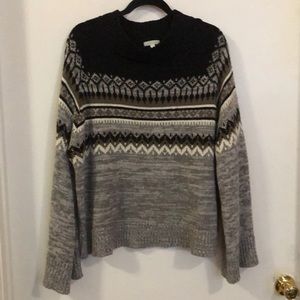 Bell-sleeve winter sweater